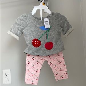 NWT Bay GAP cherry outfit